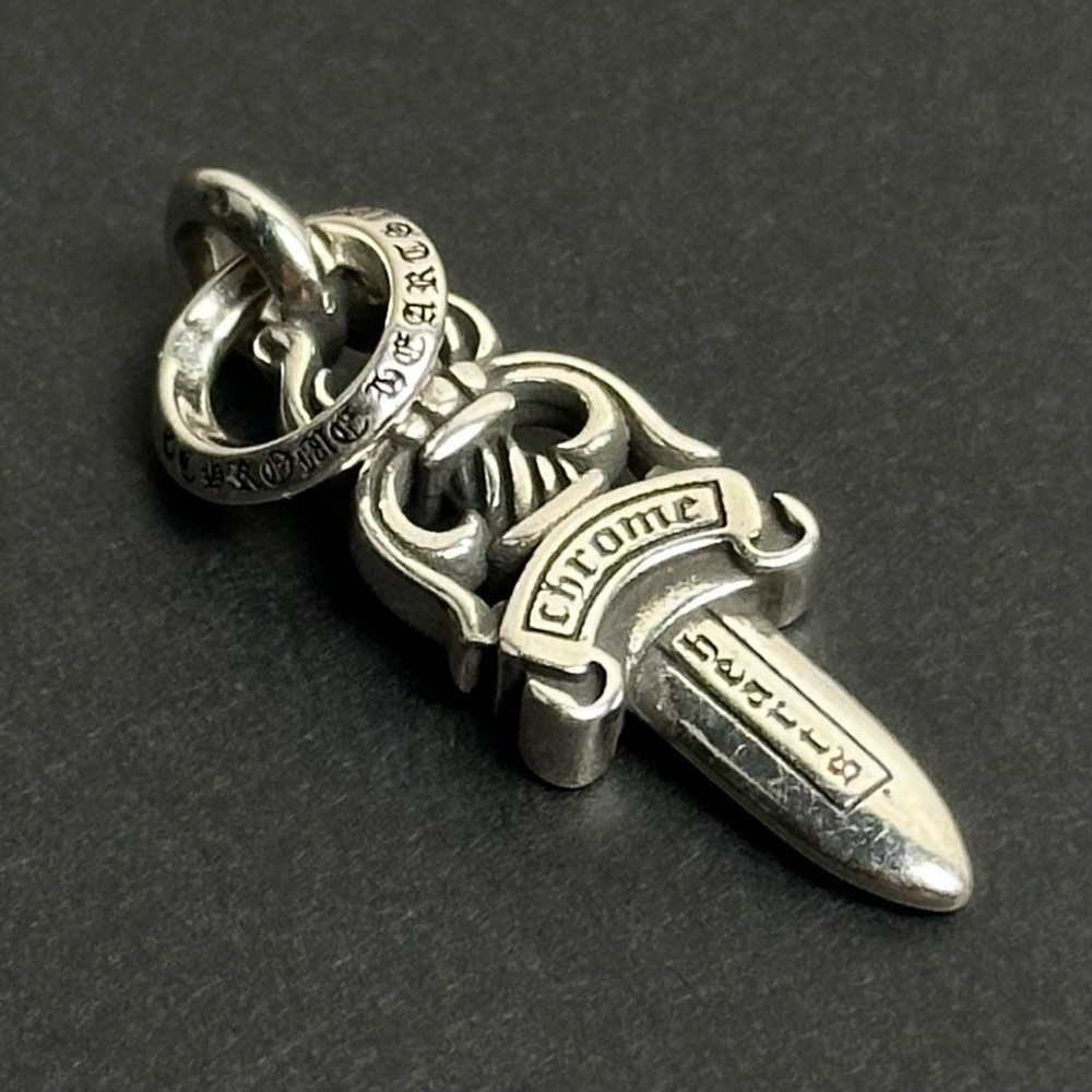 Chrome Hearts Silver Tiny Dagger W/Bail Pendant - image 2